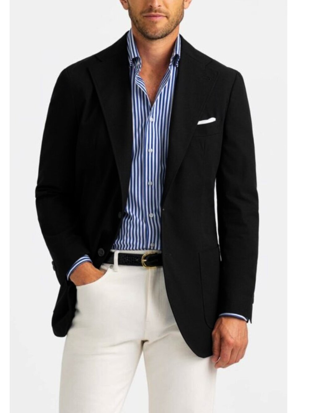 Calvin Klein wool black Blazer suit jacket sports coat doeskin University 42 NWT